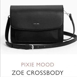 Pixie Mood Black Vegan Leather Zoe Crossbody Bag